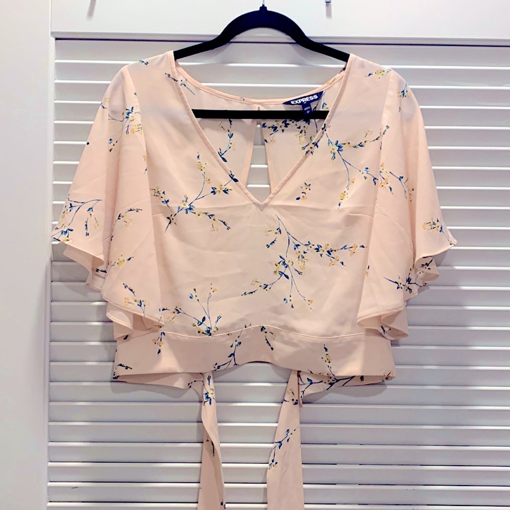 Express open back crop top